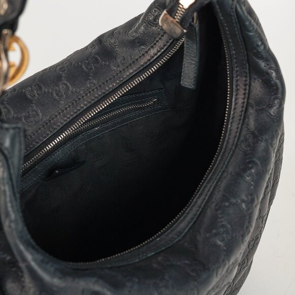 Gucci GG Twins Black Guccissima Leather Large Hobo - Picture 10 of 12